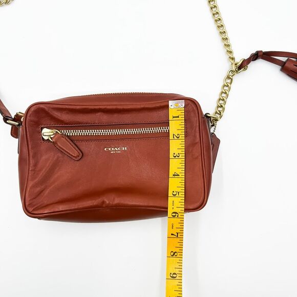 Coach Legacy Flight Cognac Brown Leather Crossbody Shoulder Bag 25362 - Picture 13 of 13
